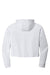 Sport-Tek LST298 Womens Moisture Wicking Fleece Crop Hooded Sweatshirt Hoodie White Flat Back