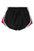 Sport-Tek LST304 Womens Cadence Moisture Wicking Shorts Black/True Red/White Flat Back