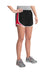 Sport-Tek LST304 Womens Cadence Moisture Wicking Shorts Black/True Red/White Model 3q