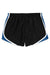 Sport-Tek LST304 Womens Cadence Moisture Wicking Shorts Black/True Royal Blue/White Flat Front