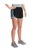 Sport-Tek LST304 Womens Cadence Moisture Wicking Shorts Black/True Royal Blue/White Model 3q