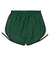 Sport-Tek LST304 Womens Cadence Moisture Wicking Shorts Forest Green/White/Black Flat Back