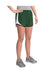 Sport-Tek LST304 Womens Cadence Moisture Wicking Shorts Forest Green/White/Black Model 3q