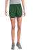 Sport-Tek LST304 Womens Cadence Moisture Wicking Shorts Forest Green/White/Black Model Front