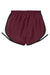 Sport-Tek LST304 Womens Cadence Moisture Wicking Shorts Maroon/White/Black Flat Back