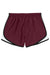 Sport-Tek LST304 Womens Cadence Moisture Wicking Shorts Maroon/White/Black Flat Front