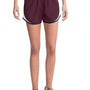 Sport-Tek Womens Cadence Moisture Wicking Shorts - Maroon/White/Black