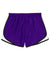 Sport-Tek LST304 Womens Cadence Moisture Wicking Shorts Purple/White/Black Flat Front