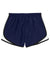 Sport-Tek LST304 Womens Cadence Moisture Wicking Shorts True Navy Blue/White/Black Flat Front