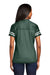 Sport-Tek LST307 Womens Short Sleeve V-Neck T-Shirt Forest Green/White Model Back