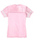 Sport-Tek LST307 Womens Short Sleeve V-Neck T-Shirt Light Pink/White Flat Back