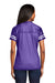 Sport-Tek LST307 Womens Short Sleeve V-Neck T-Shirt Purple/White Model Back