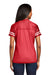 Sport-Tek LST307 Womens Short Sleeve V-Neck T-Shirt True Red/White Model Back