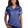 Sport-Tek Womens Short Sleeve V-Neck T-Shirt - True Royal Blue/White