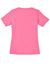 Sport-Tek LST340 Womens RacerMesh Moisture Wicking Short Sleeve V-Neck T-Shirt Bright Pink Flat Back