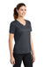 Sport-Tek LST340 Womens RacerMesh Moisture Wicking Short Sleeve V-Neck T-Shirt Graphite Grey Model 3q