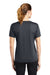 Sport-Tek LST340 Womens RacerMesh Moisture Wicking Short Sleeve V-Neck T-Shirt Graphite Grey Model Back