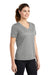 Sport-Tek LST340 Womens RacerMesh Moisture Wicking Short Sleeve V-Neck T-Shirt Heather Grey Model 3q