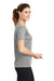 Sport-Tek LST340 Womens RacerMesh Moisture Wicking Short Sleeve V-Neck T-Shirt Heather Grey Model Side