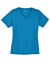 Sport-Tek LST340 Womens RacerMesh Moisture Wicking Short Sleeve V-Neck T-Shirt Pond Blue Flat Front