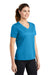 Sport-Tek LST340 Womens RacerMesh Moisture Wicking Short Sleeve V-Neck T-Shirt Pond Blue Model 3q