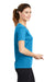 Sport-Tek LST340 Womens RacerMesh Moisture Wicking Short Sleeve V-Neck T-Shirt Pond Blue Model Side