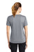 Sport-Tek LST340 Womens RacerMesh Moisture Wicking Short Sleeve V-Neck T-Shirt Silver Grey Model Back