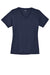 Sport-Tek LST340 Womens RacerMesh Moisture Wicking Short Sleeve V-Neck T-Shirt True Navy Blue Flat Front