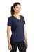 Sport-Tek LST340 Womens RacerMesh Moisture Wicking Short Sleeve V-Neck T-Shirt True Navy Blue Model 3q