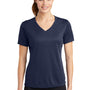 Sport-Tek Womens RacerMesh Moisture Wicking Short Sleeve V-Neck T-Shirt - True Navy Blue