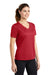 Sport-Tek LST340 Womens RacerMesh Moisture Wicking Short Sleeve V-Neck T-Shirt True Red Model 3q