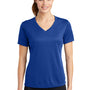 Sport-Tek Womens RacerMesh Moisture Wicking Short Sleeve V-Neck T-Shirt - True Royal Blue