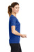 Sport-Tek LST340 Womens RacerMesh Moisture Wicking Short Sleeve V-Neck T-Shirt True Royal Blue Model Side