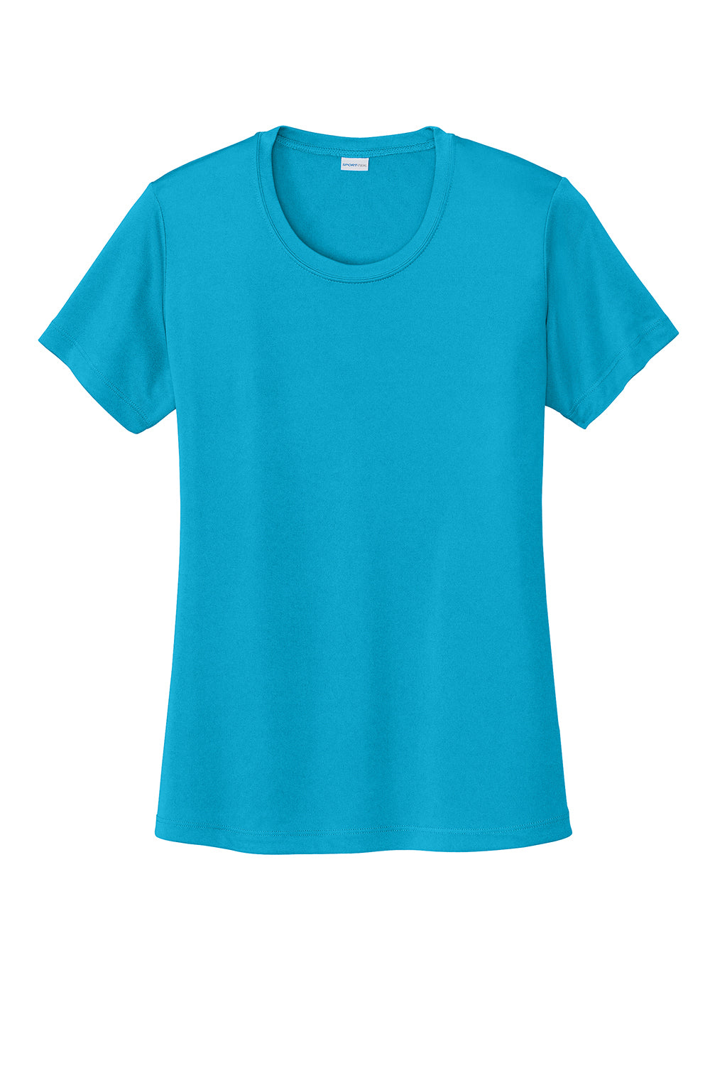 Sport-Tek LST350 Womens Competitor Moisture Wicking Short Sleeve Crewneck T-Shirt Atomic Blue Flat Front