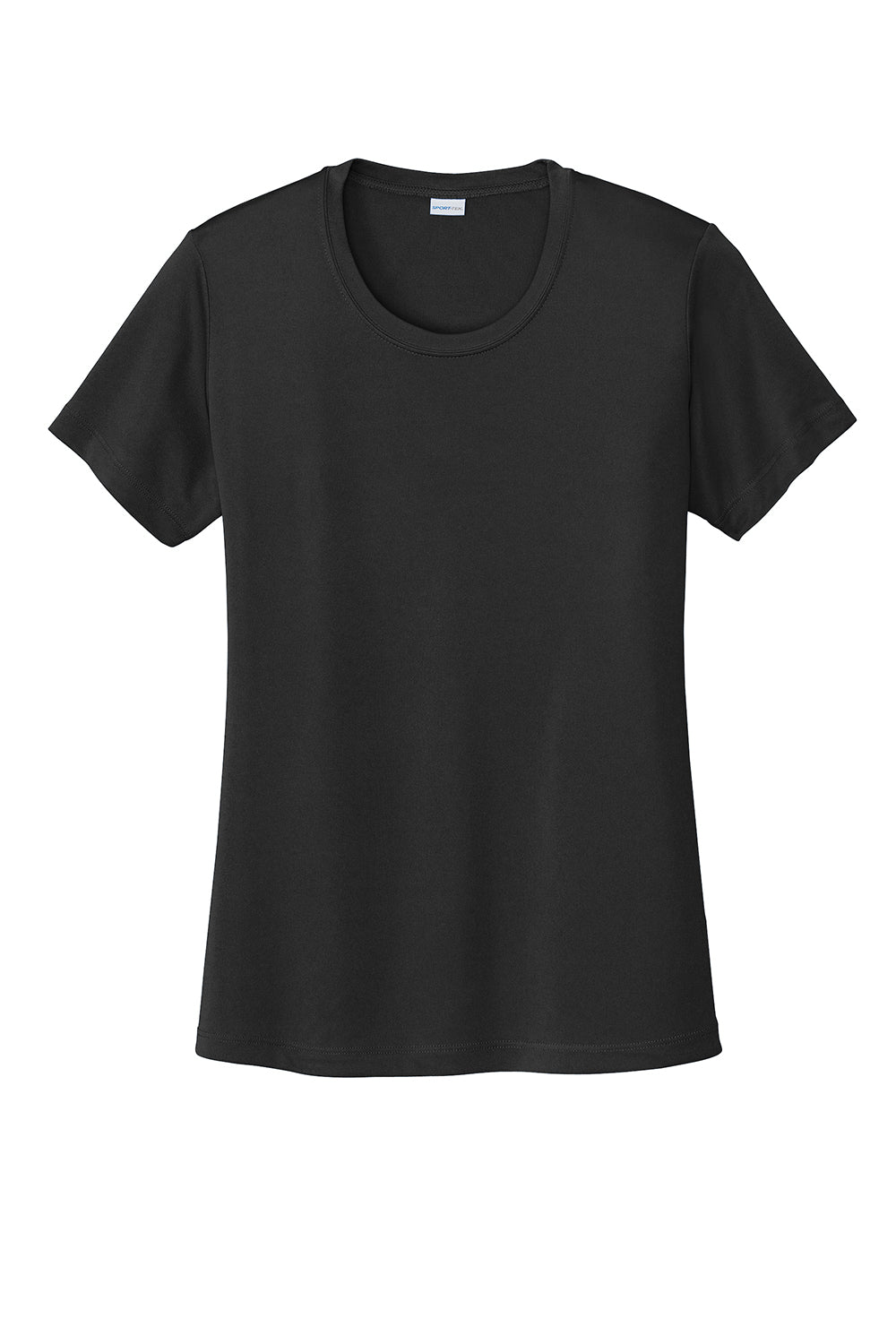 Sport-Tek LST350 Womens Competitor Moisture Wicking Short Sleeve Crewneck T-Shirt Black Flat Front