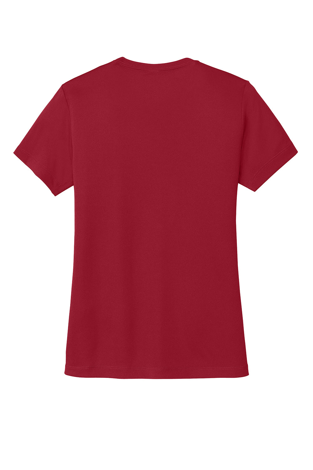 Sport-Tek LST350 Womens Competitor Moisture Wicking Short Sleeve Crewneck T-Shirt Deep Red Flat Back