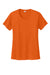 Sport-Tek LST350 Womens Competitor Moisture Wicking Short Sleeve Crewneck T-Shirt Deep Orange Flat Front