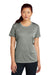 Sport-Tek LST350 Womens Competitor Moisture Wicking Short Sleeve Crewneck T-Shirt Concrete Grey Model Front