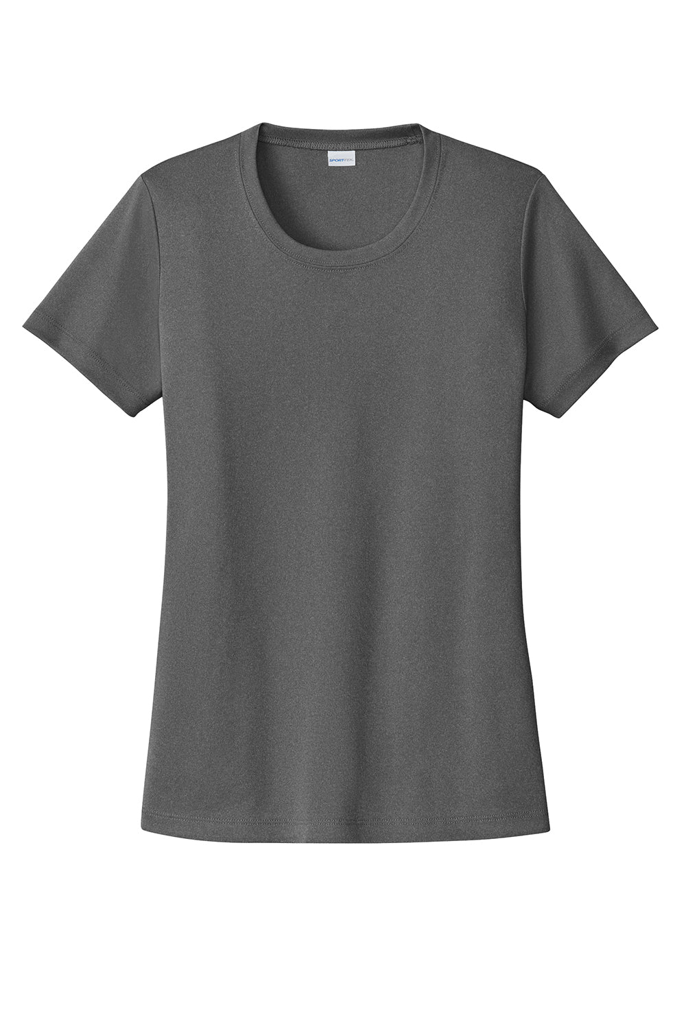 Sport-Tek LST350 Womens Competitor Moisture Wicking Short Sleeve Crewneck T-Shirt Iron Grey Flat Front