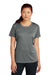 Sport-Tek LST350 Womens Competitor Moisture Wicking Short Sleeve Crewneck T-Shirt Heather Iron Grey Model Front