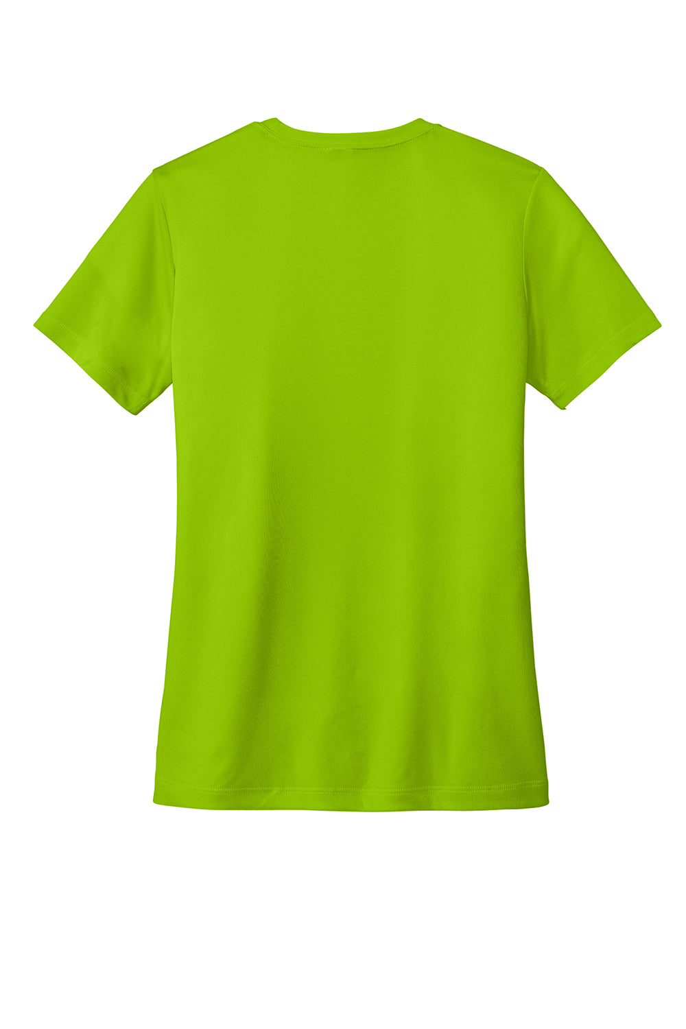 Sport-Tek LST350 Womens Competitor Moisture Wicking Short Sleeve Crewneck T-Shirt Lime Shock Green Flat Back