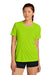 Sport-Tek LST350 Womens Competitor Moisture Wicking Short Sleeve Crewneck T-Shirt Lime Shock Green Model Front