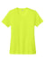 Sport-Tek LST350 Womens Competitor Moisture Wicking Short Sleeve Crewneck T-Shirt Neon Yellow Flat Front