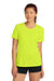 Sport-Tek LST350 Womens Competitor Moisture Wicking Short Sleeve Crewneck T-Shirt Neon Yellow Model Front