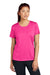 Sport-Tek LST350 Womens Competitor Moisture Wicking Short Sleeve Crewneck T-Shirt Neon Pink Model Front