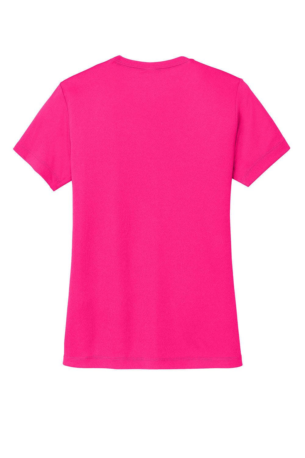 Sport-Tek LST350 Womens Competitor Moisture Wicking Short Sleeve Crewneck T-Shirt Raspberry Pink Flat Back