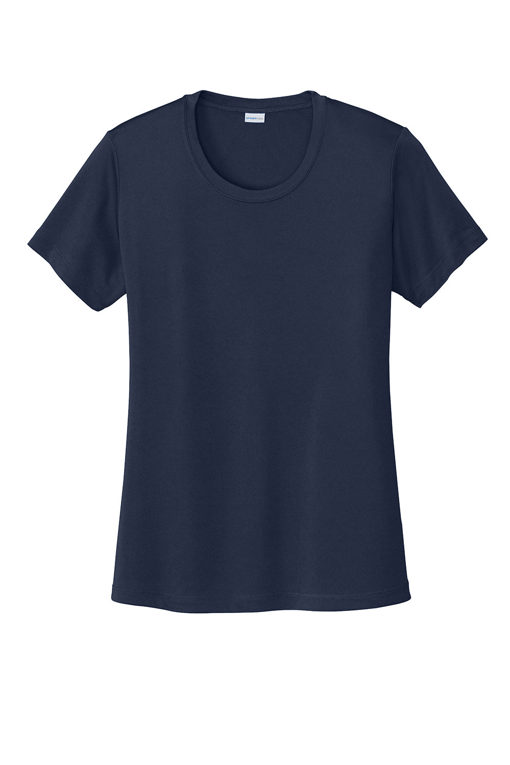 Sport-Tek LST350 Womens Competitor Moisture Wicking Short Sleeve Crewneck T-Shirt True Navy Blue Flat Front