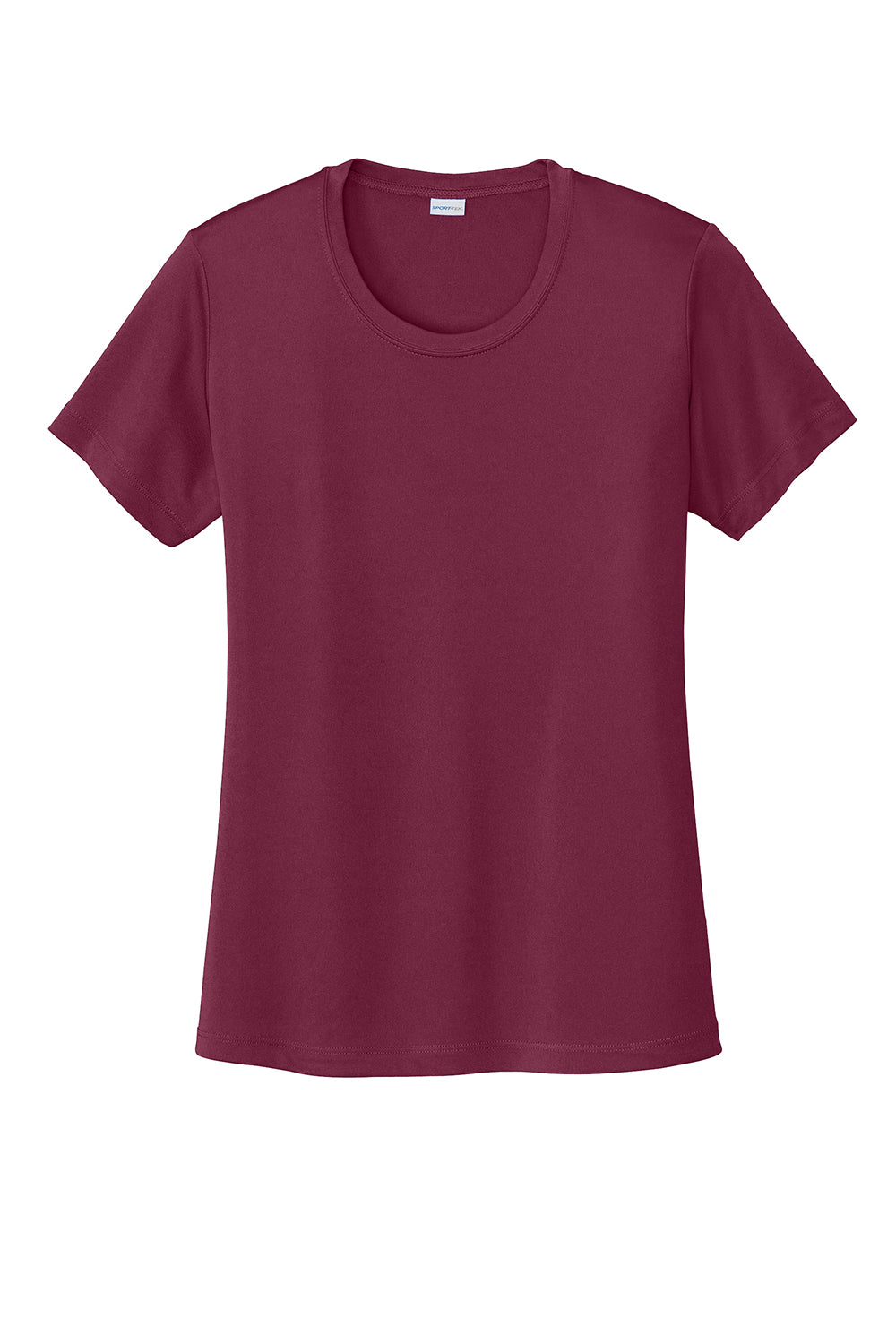 Sport-Tek LST350 Womens Competitor Moisture Wicking Short Sleeve Crewneck T-Shirt Cardinal Red Flat Front