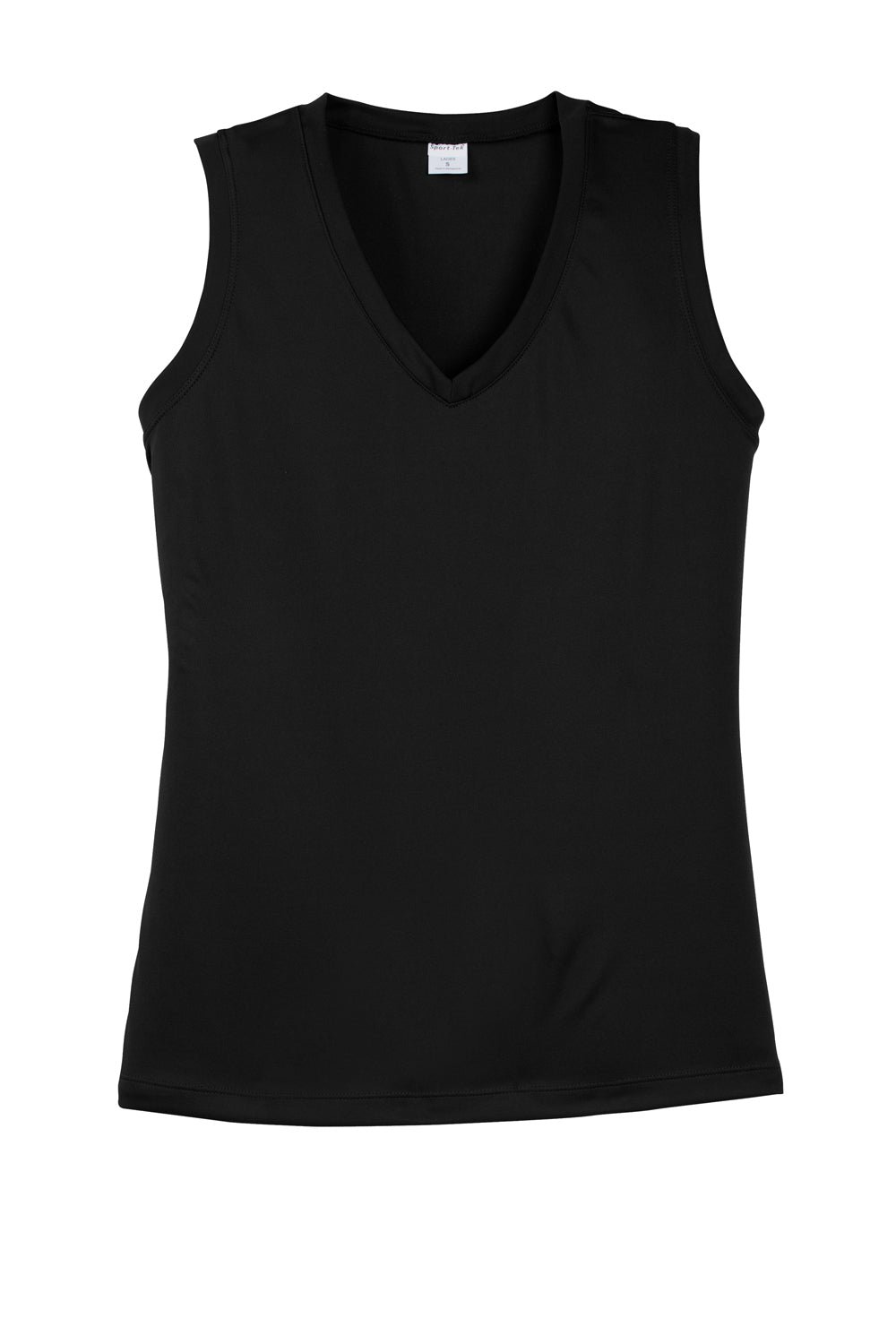 Sport-Tek LST352 Womens Competitor Moisture Wicking Tank Top Black Flat Front