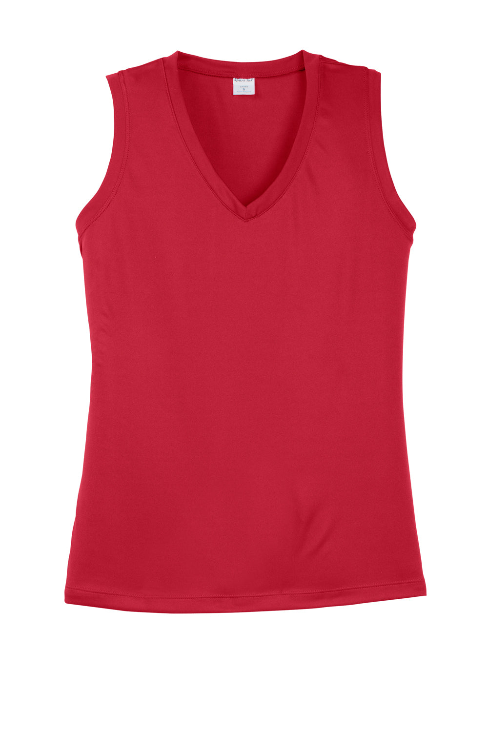 Sport-Tek LST352 Womens Competitor Moisture Wicking Tank Top True Red Flat Front